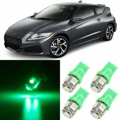 Paquete de 11 luces LED interiores ultra verdes para Honda CRZ CR-Z 2011-2015 Foto 1 de 4