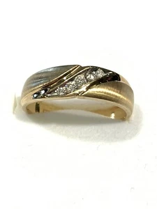 Ehering 10 Karat Gelbgold Diamant - Bild 1 von 4