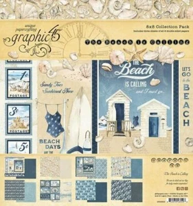 GRÁFICO 45 "LA PLAYA LLAMA" PAQUETE DE PAPEL 8X8 24 HOJAS OCEAN SCRAPJACK'S PL - Imagen 1 de 9