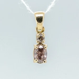 Diamond Pendant 0.30 tcw - 14ct Yellow Gold - New Without Tags - Picture 1 of 6