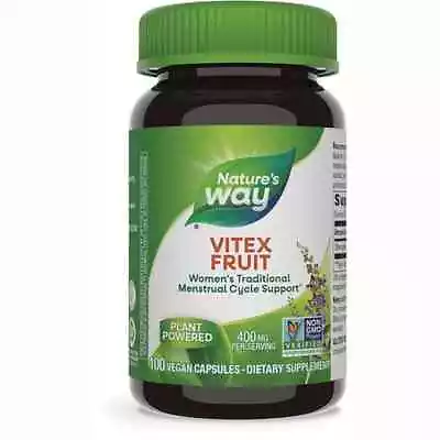 Nature's Way Vitex Fruit  400mg 100 Caps Traditional Support of Female Cycle - Image 1 of 3