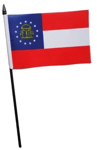 Georgia State kleine Handflagge (6" x 4") - Bild 1 von 1