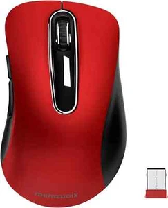 2.4G Wireless Mouse 1200 DPI Mobile Optical Cordless Mouse with USB Mint Red - Picture 1 of 1