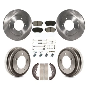 Front Rear Brake Rotors Semi-Metallic Pad Drum Kit (7Pc) For Suzuki Grand Vitara - Picture 1 of 8