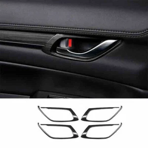 For Mazda CX-5 CX5 2017-24 Black Stainless Inner Door Handle Frame Cover Trim 4x - Bild 1 von 3