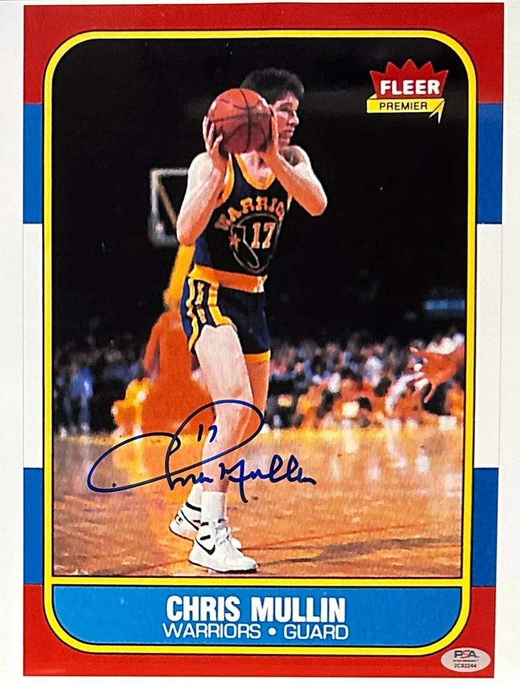 Chris Mullin autographed signed 11x14 photo NBA Golden State Warriors PSA - Image 1 of 1