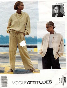 VOGUE Attitudes Carmelo Pomodoro Misses' Jacket&Pants Pattern 2627 14-18 UNCUT - Picture 1 of 2