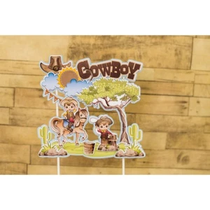 Personalized Cowboy Cake Topper - Picture 1 of 2