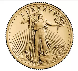 2024 One-Tenth Ounce Gold Proof Coin +2024 one ounce .999 silver 2 coin set - Picture 1 of 11