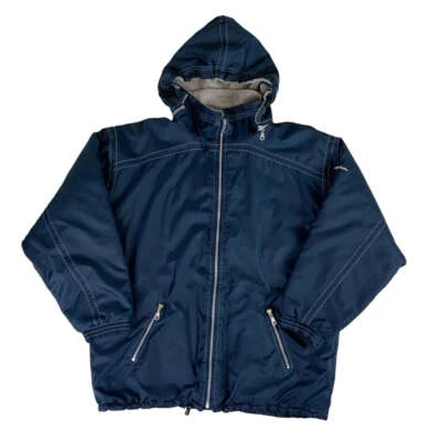 Vintage Champion Navy Hooded Jacket M L - Image 1 of 3