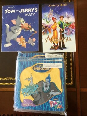 MGM’s Tom and Jerry’s Party1974,5 Disney’s Hercules popup play sets,Anastasia Bk - Image 1 of 4