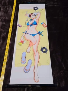 Street Fighter- Chun Li  -Bikini Waifu Scroll Poster -30" x 10" - Picture 1 of 1
