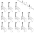 Cable Clips - 100 Pieces Ethernet Cable Clips with Nails 8mm Cord Holder for ...