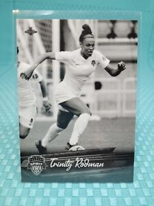 2021 Parkside NWSL V1 Trinity Rodman Black and White Parallel Rookie Card #108