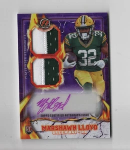 MARSHAWN LLOYD 2024 TOPPS RESURGENCE IGNITE ROOKIE AUTO PATCH PURPLE SURGE #D/75 - Picture 1 of 2