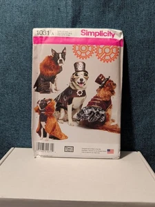 Simplicity 1031 Dog Costume Pattern Steampunk Cape Hat Sz S-M-L (2015) - UNCUT - Picture 1 of 24