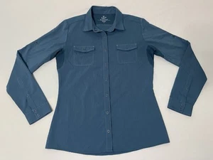 Kuhl Women’s Snap Button Long Sleeve Shirt Sample Blue - Picture 1 of 6