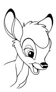 4” small Bambi deer STICKERS KIDS WALL ART BEDROOM NAME BABY ROOM - Picture 1 of 1