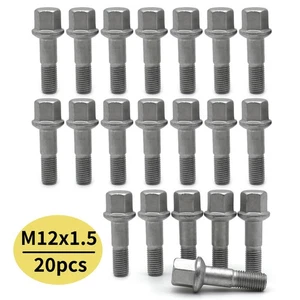 20x Car Wheel Lug Bolts Nuts M12x1.5 For Mercedes W124 R126 R129 W201 W202 W203 - Picture 1 of 6