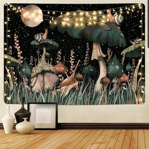 Trippy Mushroom Wall Hanging Tapestry Psychedelic Home Decor Hippie 71" x 92" - Picture 1 of 6