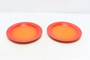 2 Le Creuset Dinner Plates 10-1/2" 27cm Flame, New Second Choix - Picture 1 of 6