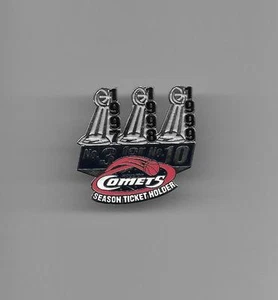Extremely Rare Houston Comets 3 For 10 Push Back Metal Enamel Hat Lapel Pin  - Picture 1 of 1