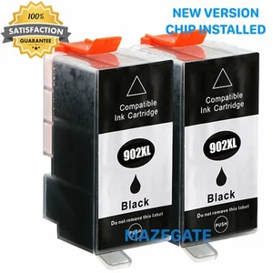 2pk 902XL Black ink Cartridge for HP 902 XL Officejet 6951 6958 6962 6979 6975 - Picture 1 of 2