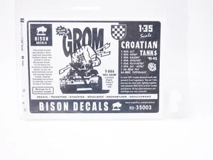 1/35 Bison Decals Croatian Tanks 1991-95 T-55A/T-34-85M/M36B2 - NOS - 35003 - Bild 1 von 2