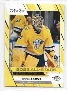 Juuse Saros Nashville Predators 2023-24 O-Pee-Chee All-Stars Yellow #524 - Picture 1 of 1