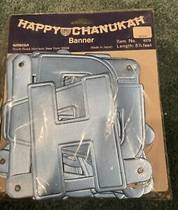 Blue Foil Happy Chanukah Jointed Banner