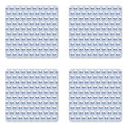 Ambesonne Geometric Coaster Set of 4 Square Hardboard Gloss Coasters