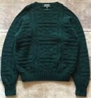 Polo Country Ralph Lauren Sweater Men's Size L Wool Green HAND KNIT 80's vintage