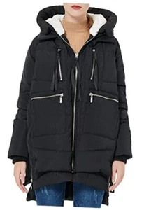 Women's Thickened Down Jacket Small Black - Picture 1 of 7