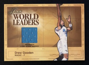 2003-04 Fleer Flair Drew Gordon Orlando Magic World Leaders Relic Card #WL-DG