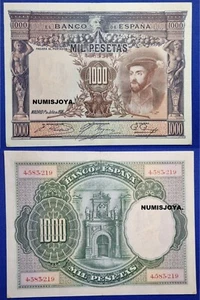 1000 Pesetas año 1925 CARLOS I EMPERADOR N.º 4583219. BONITO CON APRESTO. - Imagen 1 de 1