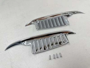 1961-1964 CHEVROLET CHEVY IMPALA BEL AIR CHROME DOOR HANDLE SCRATCH GUARDS - Picture 1 of 6