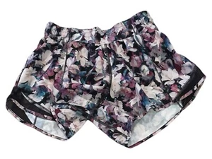 Lululemon Floral Hotty Hot Shorts Womens 4 Tall Floral Purple Pink Teal - Picture 1 of 3