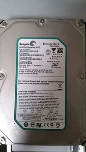 Seagate 750GB ST3750640AS SATA 7200 RPM HDD PN 9BJ148-308 FW 3.AAK DC 0822-7 - Picture 1 of 3