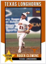1983 Roger Clemens Future Stars Rookie Card Texas Longhorns Baseball Star #21