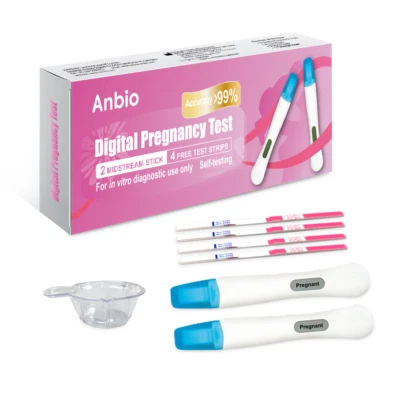 Anbio 2x Schwangerschaftstest Frühtest digital und 4x Pregnancy Test 10 mIU/ml - Bild 1 von 4