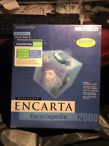 Vintage MICROSOFT Encarta ENCYCLOPEDIA 2000 Windows PC CD ~ Big Box ~ NOS NRFB - Picture 1 of 15