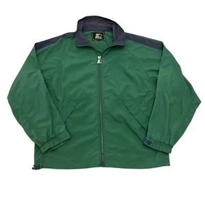 Chaqueta cortavientos vintage Starter verde para hombre L cremallera completa EE. UU. Deportes - Imagen 1 de 14
