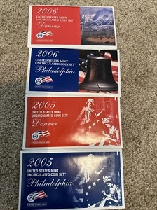 2005 &2006 United States Mint Uncirculated Coin Sets- Denver & Philadelphia - Picture 1 of 1