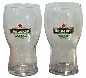 Set of 2 Heineken Red Star Pub Tulip Style Glasses 14oz - Picture 1 of 4
