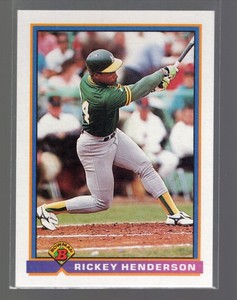 1991 Bowman #213 Rickey Henderson - Oakland Athletics