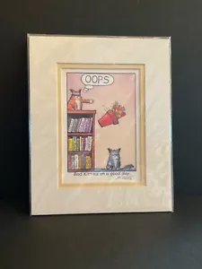Firmato Frank Coble BAD KITTIES Stampa Doppio Opaco - OOPS - On a Good Day 8x10 - Foto 1 di 4