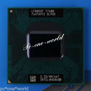 100% OK SL9SD Intel Core 2 Duo T7600 2.33 GHz Dual-Core Laptop Processor CPU - Picture 1 of 1
