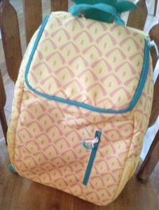 WATER RESISTANT INSULATED PINEAPPLE BACK PACK NWOT OUTSIDE POCKETS - Picture 1 of 4