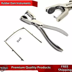 Dental Ainsworth Rubber Dam Punch Forceps Pliers & Endodontic Frame - Picture 1 of 5