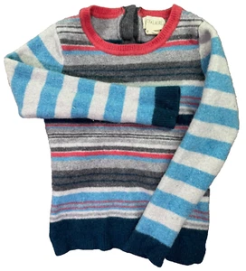 Suéter Lucy Laurel Mujer Mediano (Funciona Pequeño) Lana Merino Suave Acogedor Rayas Y2K - Imagen 1 de 13